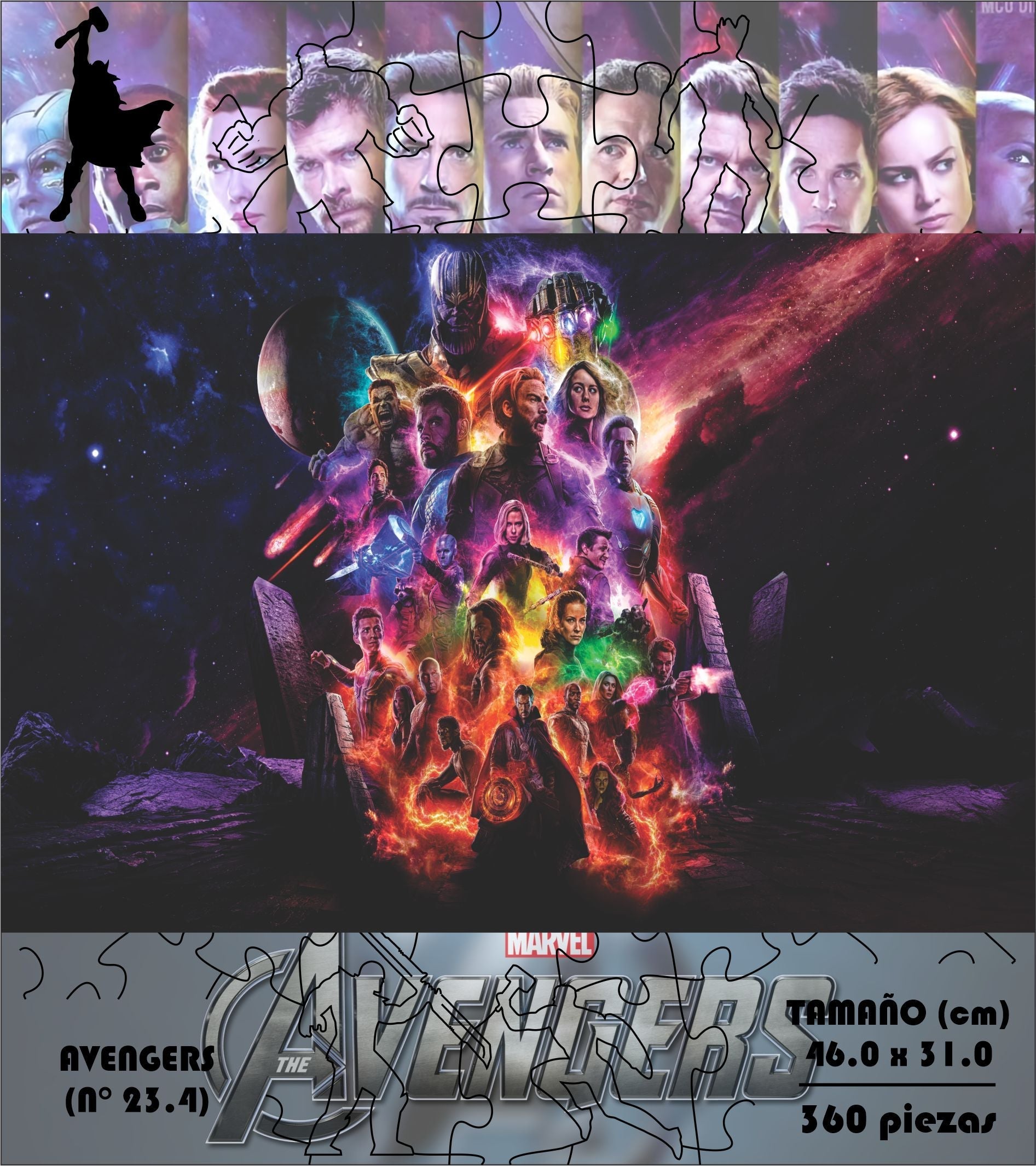 Rompecabezas Pers.Avengers C:23.4 Puzzles Peru - ROMPECABEZAS
