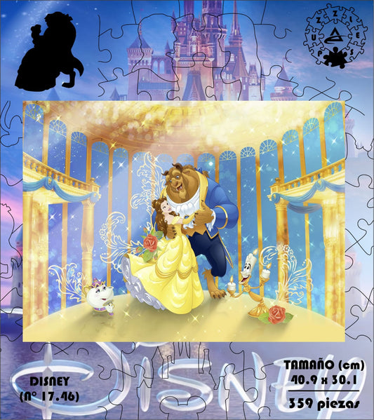 Rompecabezas Pers.Bella y la Bestia C:17.46 Puzzles Peru - M- 359 Pzas / Disney - ROMPECABEZAS