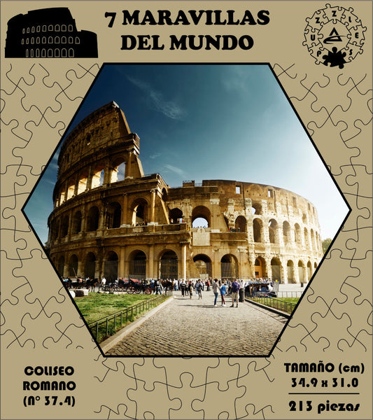 Rompecabezas Pers.Coliseo Romano C:37.4 Puzzles Peru - M- 213 Pzas / 7 Maravillas - ROMPECABEZAS