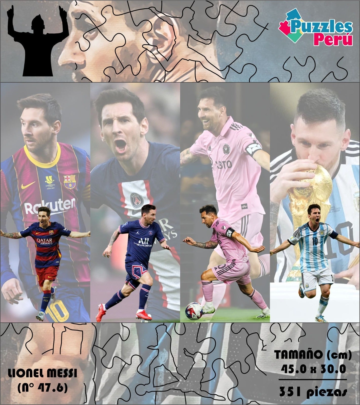 Rompecabezas Pers.Messi C:47.6 Puzzles Peru - ROMPECABEZAS