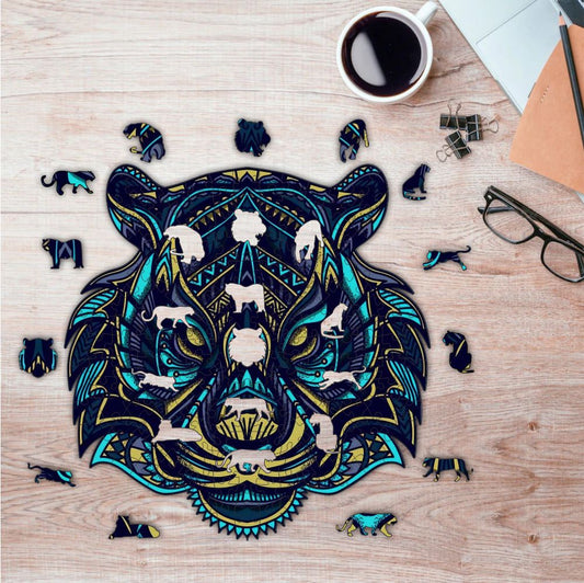 Rompecabezas Pers.Tigre C:12 Puzzles Peru - M -204 Pzas / Animales - ROMPECABEZAS